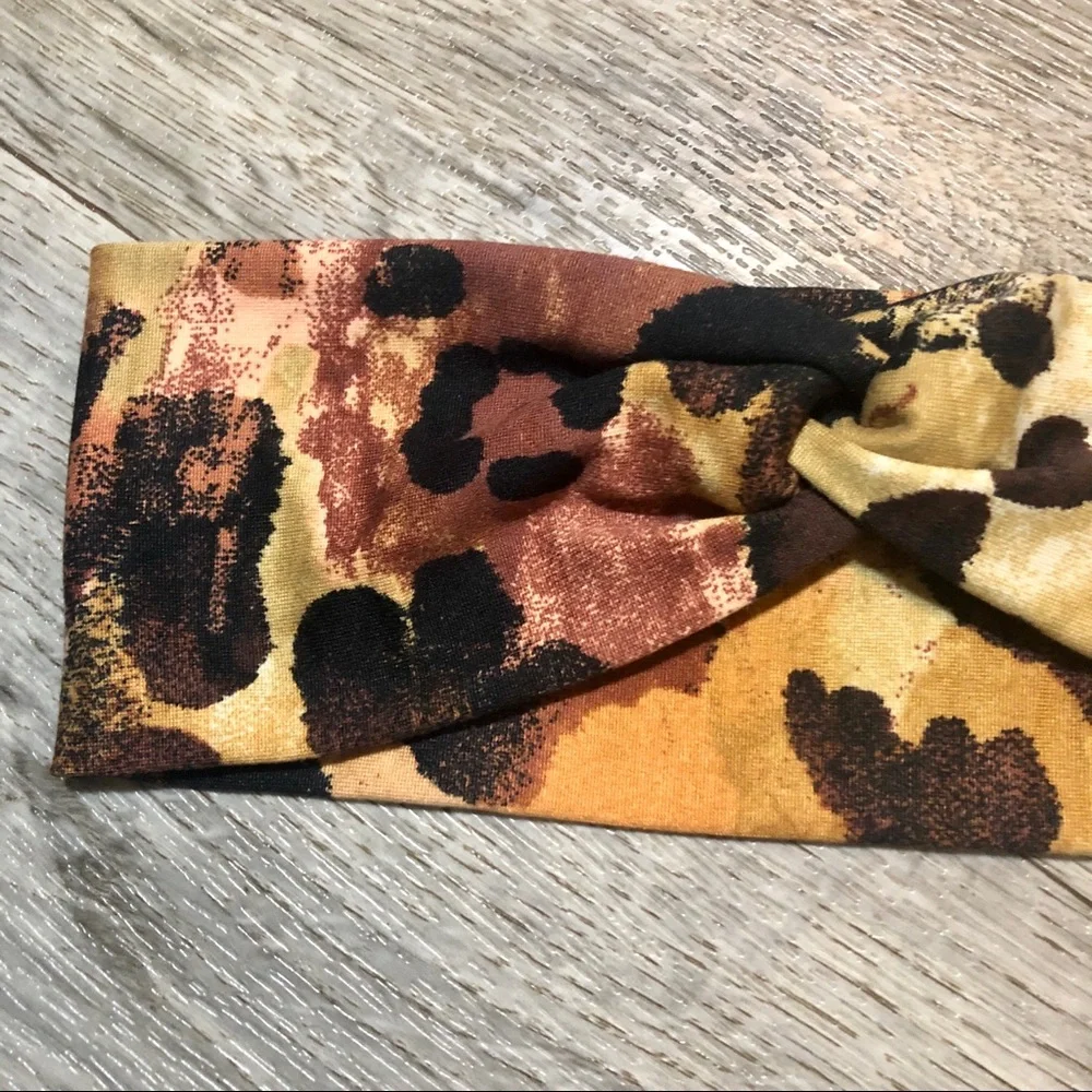 Animal Print Wide Twist Headband Handmade NEW